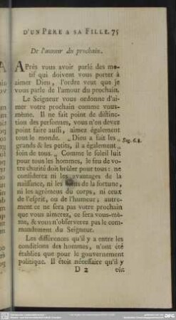 De l´amour du prochain