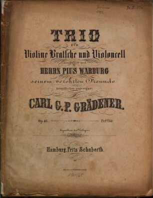Trio für Violine, Bratsche und Violoncell : op. 48
