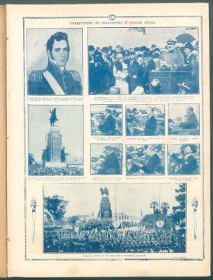 Inauguración del monumento al general Alvear