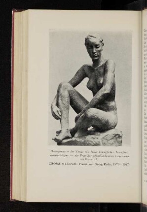 Grosse Sitzende. Plastik von Georg Kolbe, 1879-1947
