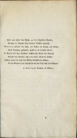 Auszug aus v. Gerning's Taunus, 3r Gesang.