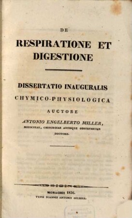 De respiratione et digestione : Diss. inaug. chymico-physiol.