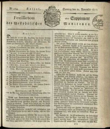 No. 154, Sonntag den 11. November 1810