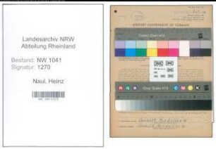 Entnazifizierung Heinz Naul , geb. 17.11.1920 (Radiotechniker)