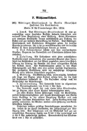Böttinger-Studienhaus in Berlin (Deutsches Institut für Ausländer) : [F. Nichtamtliches]