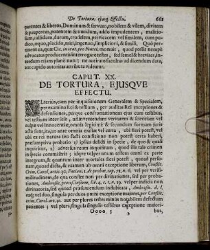 Caput XX. De Tortura, Ejusque Effectu.