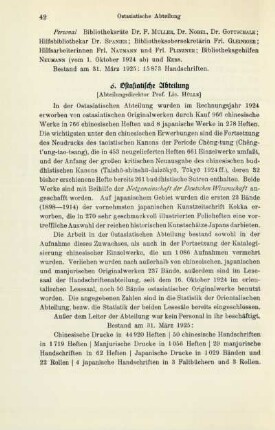 6. Ostasiatische Abteilung
