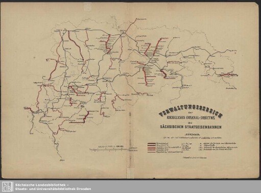 Verwaltungsbereich der Koeniglichen General-Direction der Sächsischen Staatseisenbahnen