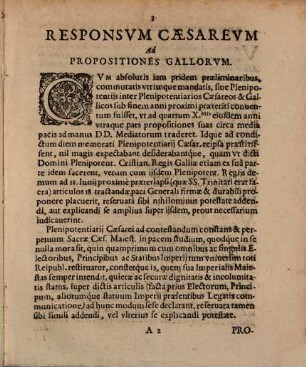 Responsum Caesareum ad propositiones Gallorum