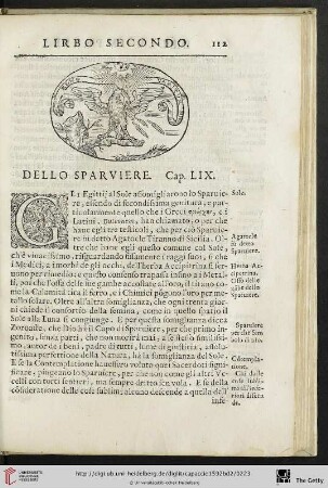 Cap. LIX. Dello Sparviere