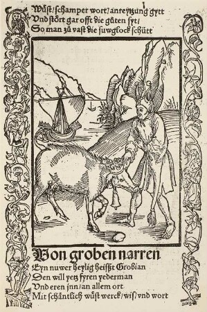 Das Narrenschyff, Blatt "Von groben narren" : 1. Ausgabe, Basel, 1494
