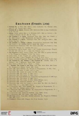 Sachsen (Ernestin. Linie) (Nr. 1-247)