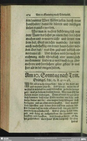Am 10. Sonntag nach Trin. Evangel. Luc. 19. v. 41-48.