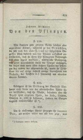 Zehnter Abschnitt. Von den Pflanzen.