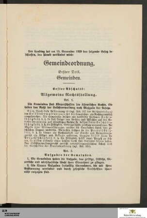 Erster Abschnitt: Allgemeine Rechtsstellung