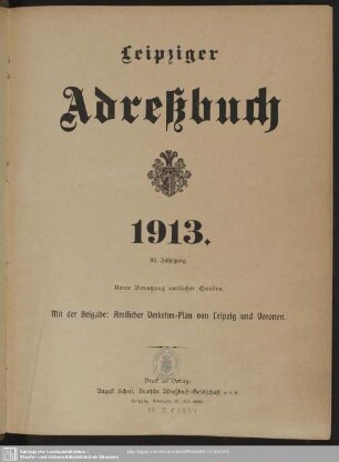 92.1913: Leipziger Adreß-Buch