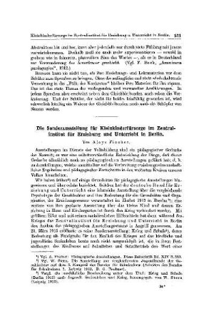 Die Sonderausstellung für Kleinkinderfürsorge im Zentralinstitut für Erziehung und Unterricht in Berlin