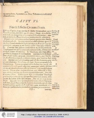 Caput VI. De Fine & Effectu Circumcisionis