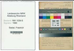 Entnazifizierung Friedrich Siebel , geb. 03.04.1893 (Lehrer)