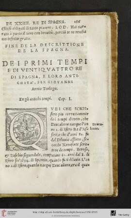 Dei primi tempi