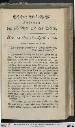 [Nro. 14-17] (April 1788)
