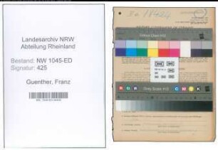 Entnazifizierung Franz Guenther , geb. 06.10.1886 (Studienrat)