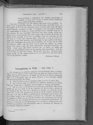 Versammlung zu Walk. - 1410 Febr. 2.