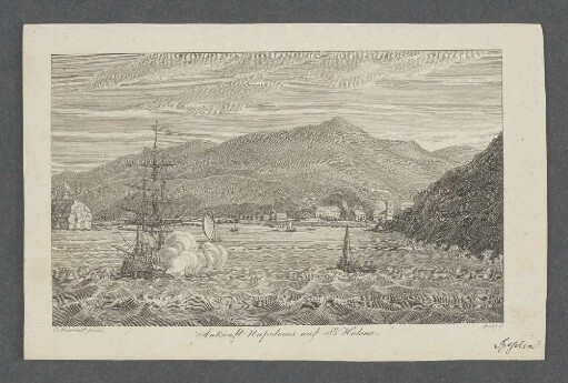 Ankunft Napoleons auf St. Helena.