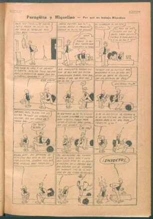 Paragüita y Miquelino. - [Cómic] : Por qué no trabaja Miquelino