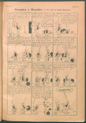 Paragüita y Miquelino. - [Cómic] : Por qué no trabaja Miquelino
