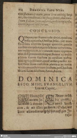 Dominica Esto Mihi, Evangelium Luc. 18. Capite