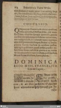Dominica Esto Mihi, Evangelium Luc. 18. Capite