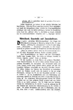 Mittelstand, Hausbesitz und Zuwachssteuer