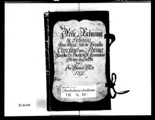 Reiserechnungen bei Einholung der Prinzessin Caroline von Parma, Gemahlin des Prinzen Max