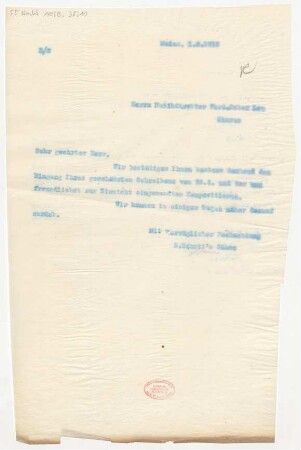 Brief an Ferdinand Oscar Leu : 02.05.1915
