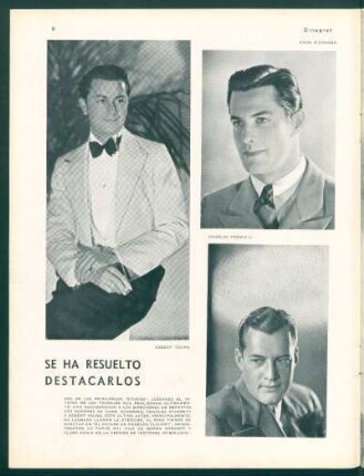 Se ha resuelto destacarlos - Robert Young, Kane Richmond, Charles Starrett