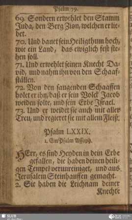 Psalm LXXIX