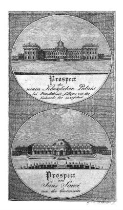 Prospect des neuen Königlichen Palais bei Potsdam...