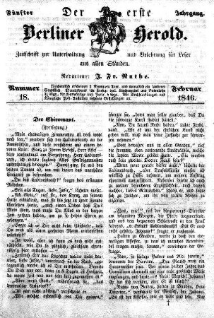 Nummer 18, Februar 1846