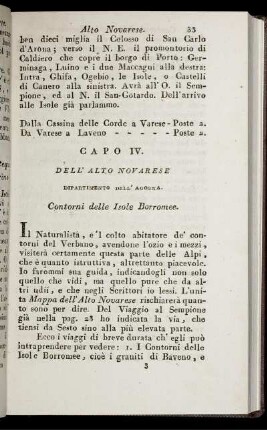 Capo IV. Dell' Alto Novarese Dipartimento Dell' Agogna.