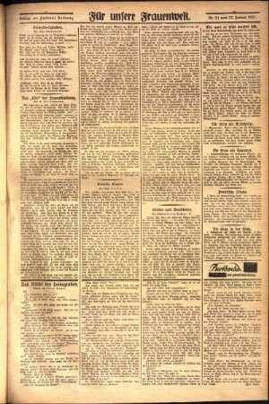 Zweite Ausgabe vom Donnerstag, den 27. Januar 1927.