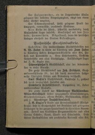 Technische Großindustrie.