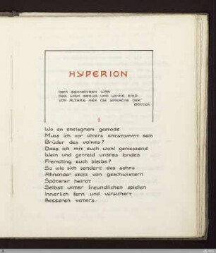 Hyperion : [SW IX: hH6]; [SW IX, S. 11-14/131-134] / Geschrieben von Georg Peter Landmann