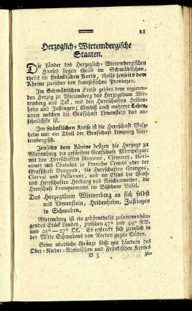Herzoglich-Wirtembergische Staaten
