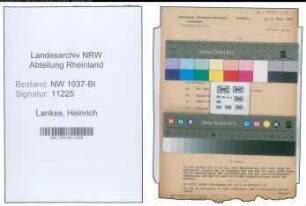 Entnazifizierung Heinrich Lankes , geb. 07.03.1892 (Buchpruefer)