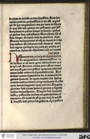 Secundum principale congratulationis ad deum.
