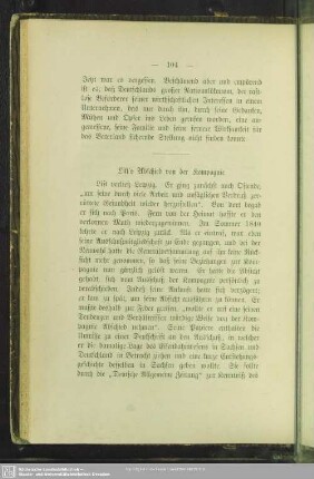 List´s Abschied von der Kompagnie