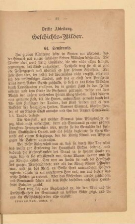 Dritte Abteilung. Geschichts-Bilder