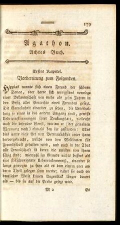 Agathon. Achtes Buch