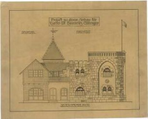 Billing, Hermann; Ettlingen, Rastatter Str. 165; Hausanbau Dr. Kassnitz - Seitenfassade (Ansicht)